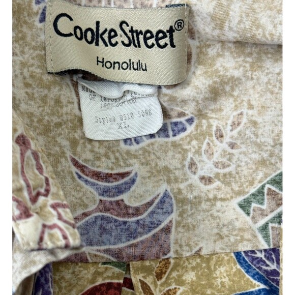 Vintage Hawaiian Shirt 80s Cooke Street XL Made in Hawaii USA Reverse Print Fish - Picture 6 of 7
